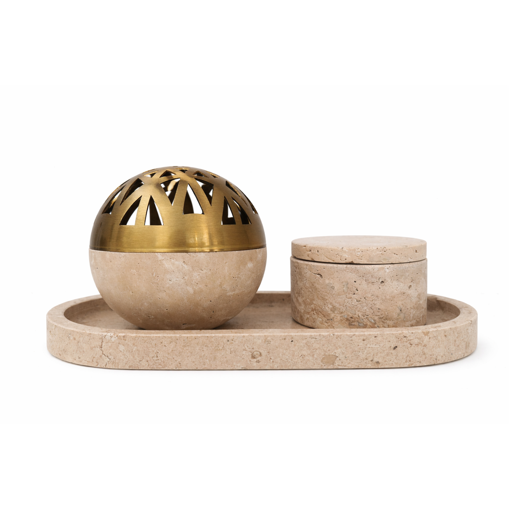 The Tra - Incense backflow and Bakhour burner (Includes box of backflow cones)